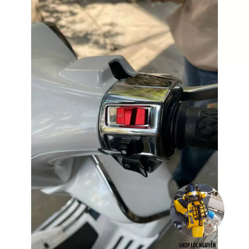 Nút cùm công tắt Vespa kiểu TFT bằng nhôm CNC