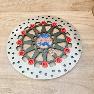 Đĩa KingDrag 4 lỗ thông dụng size đĩa 267mm lòng đen khoen đỏ cực nét