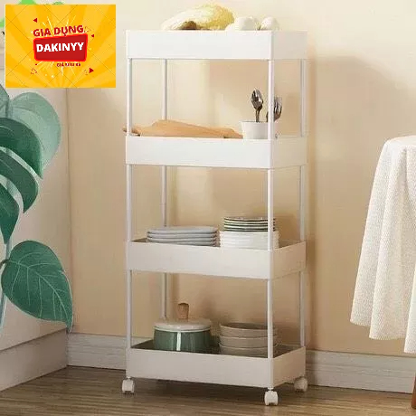 Kệ Đựng Đồ Đa Năng 3 Tầng, 4 Tầng Có Bánh Xe Đẩy Chuyên Dụng Cho Spa, Phòng Tắm, Bếp Chất Liệu Inox Cao Cấp Hàng Chọn Lọc
