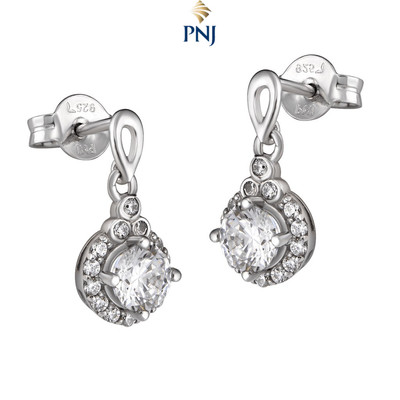 Bông tai Bạc đính đá CZ PNJSilver XMXMK000138
