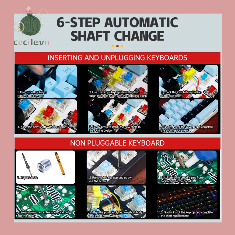 【COD】Switch/Cleam Red - RGB/Linear/Tactile/Giá Rẻ Hiệu Năng Cao Dùng Cho Bàn Phím-CE | BigBuy360 - bigbuy360.vn