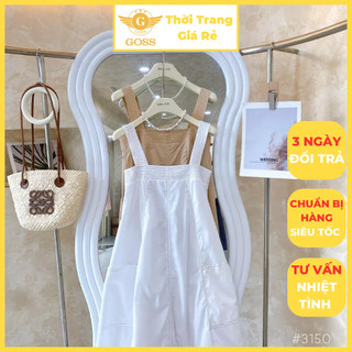 Váy Hai Dây Nữ Baby Doll Suông Nữ Tính Dễ Thương Mùa Hè GOSS GV80 Đầm Nữ Tiểu Thư Đi Biển Đi Du Lịch Hottrend