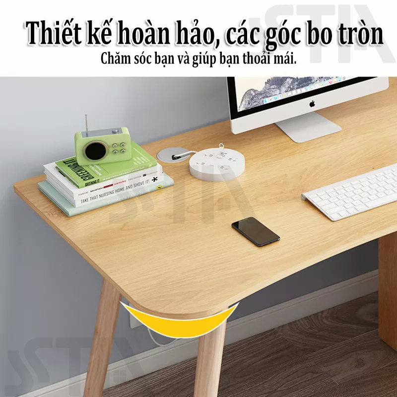 STA- Bàn Máy Tính Bằng Gỗ Có Ngăn Kéo Để 140/120CM