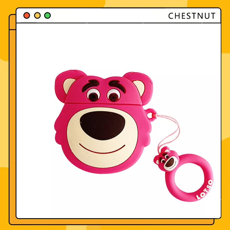 COD❤️Ốp tai nghe airpods Gấu Dâu 3D Silicone Cho ốp airpods 1 2 3 Pro-CT