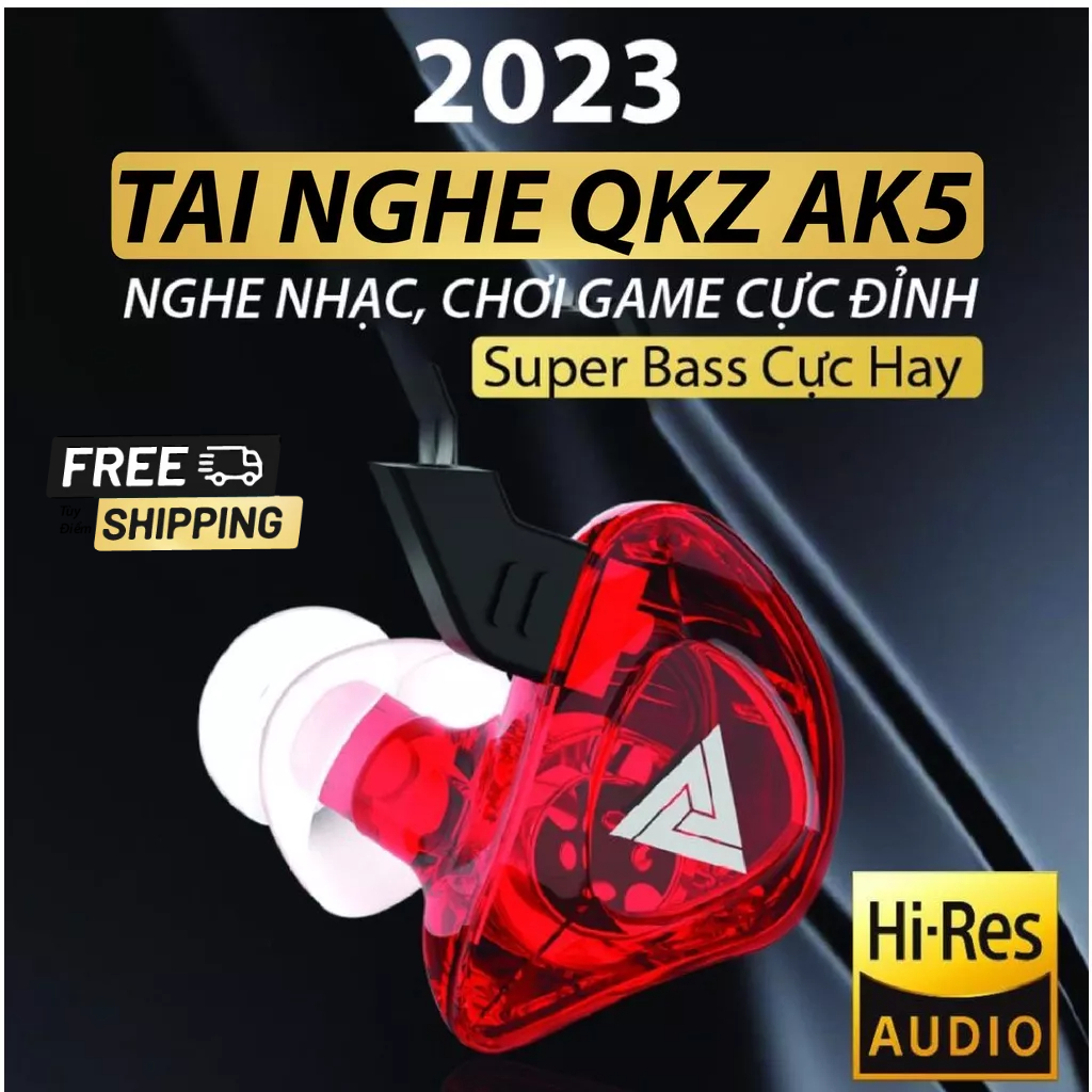 Tai Nghe Gaming QKZ AK5 Âm Thanh Siêu Trầm Thiết Kế Trong Suốt Bass siêu trầm  - Mới 100% CBX