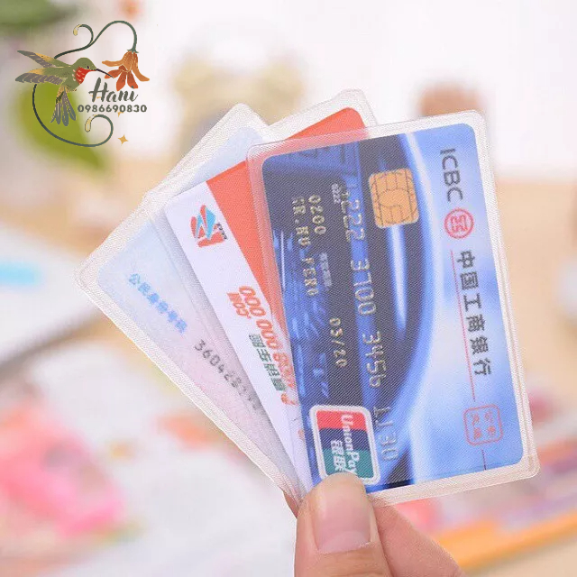 Túi Bọc Bảo Vệ Thẻ Căn Cước, Bằng Lái Xe, Thẻ Ngân Hàng ATM, Thẻ Sinh Viên, Nhân Viên Trong Suốt