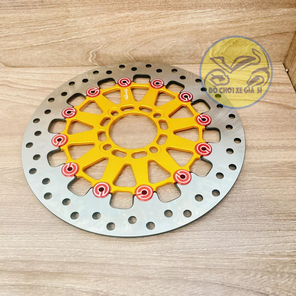 Đĩa Thắng BB V2 265mm Khen Inox 4 lỗ thông dụng các dòng xe máy màu đen, vàng, xám