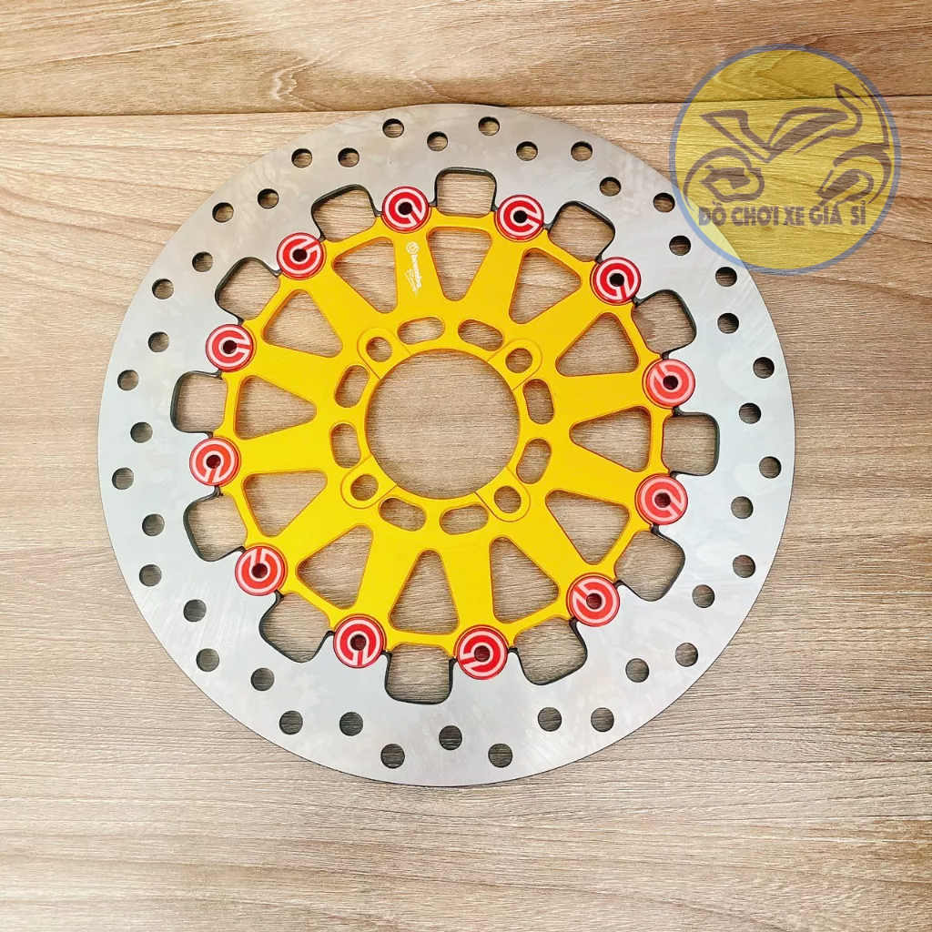 Đĩa Thắng BB V2 265mm Khen Inox 4 lỗ thông dụng các dòng xe máy màu đen, vàng, xám
