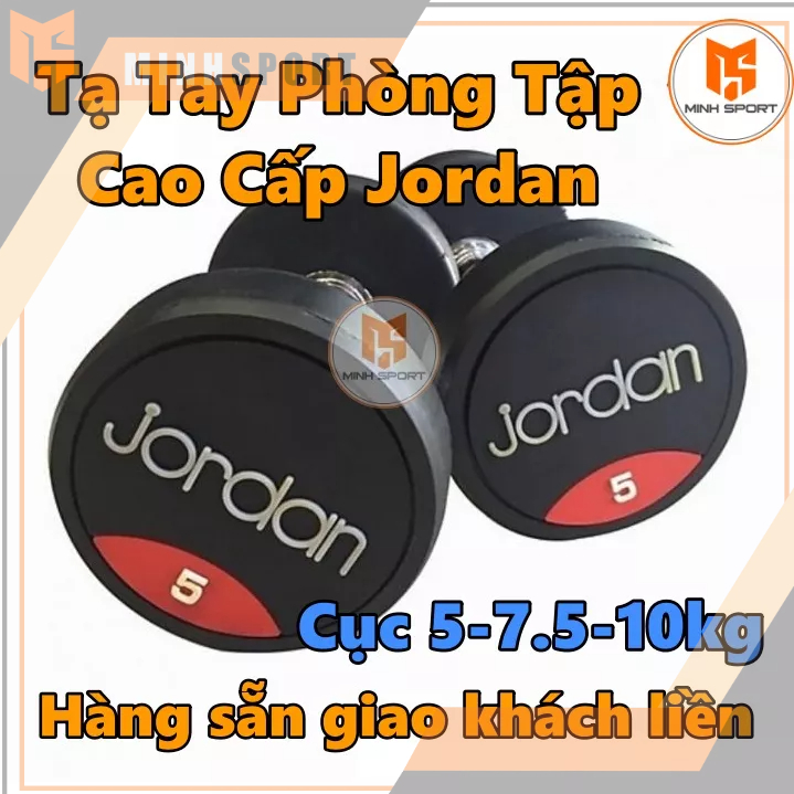 Tạ tay cao su Jordan 5kg cao cấp Nhập khẩu (1 cục)