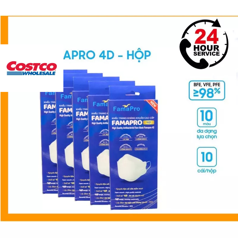 Khẩu trang KF94 Famapro phong cách Hàn Quốc hộp 10 cái