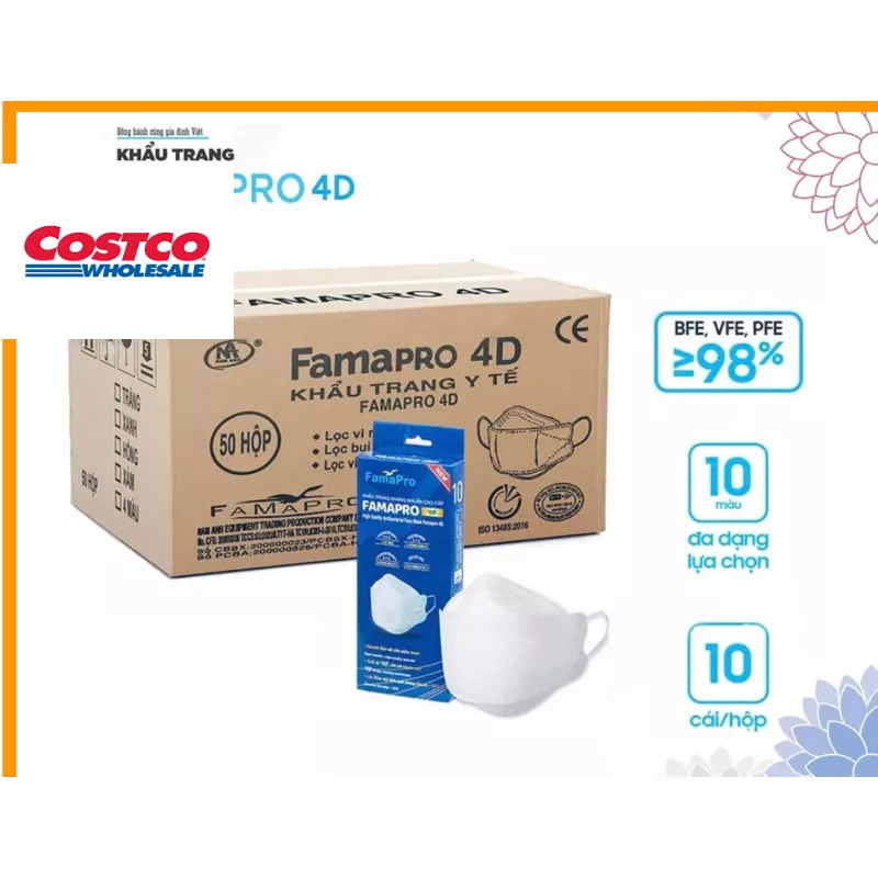 Khẩu trang KF94 Famapro phong cách Hàn Quốc hộp 10 cái