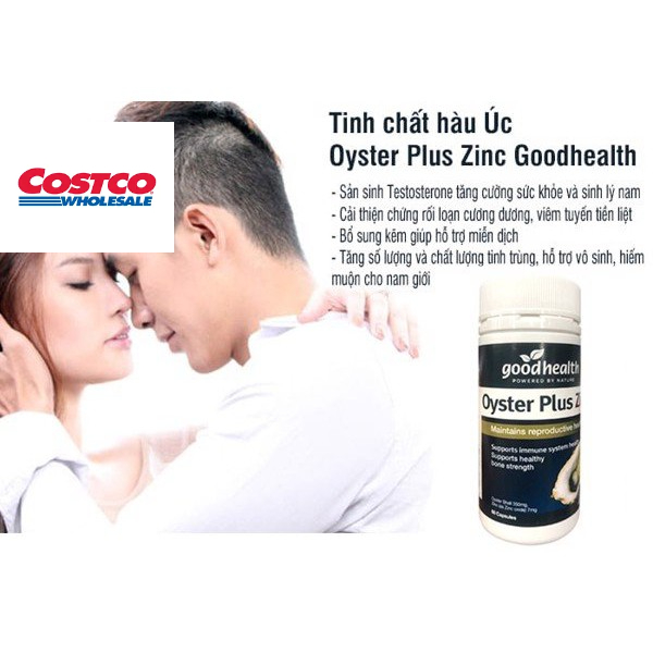 Oyster Plus Zinc Goodhealth hỗ trợ sinh lý nam chai 60 viên date 2025