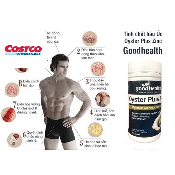 Oyster Plus Zinc Goodhealth hỗ trợ sinh lý nam chai 60 viên date 2025
