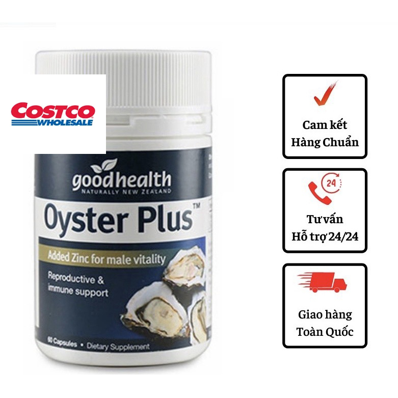 Oyster Plus Zinc Goodhealth hỗ trợ sinh lý nam chai 60 viên date 2025