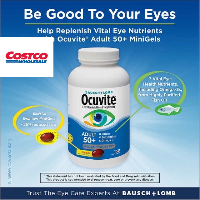 Viên uống bổ mắt Ocuvite 50+ chai 150 viên