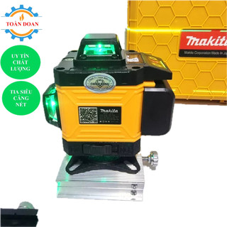 Máy cân mực Makita 16 tia 4D Đế Nhôm, hiển thị % pin  tia siêu căng nét bảo hành 12 tháng