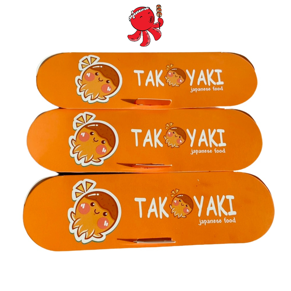 100 Hộp giấy đựng trứng cuộn xúc xích, hotdog bánh Takoyaki
