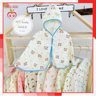 Áo Choàng Xô Muslin Cho Bé - Áo Khoác Nhẹ Trẻ Em Chất Mềm Mát