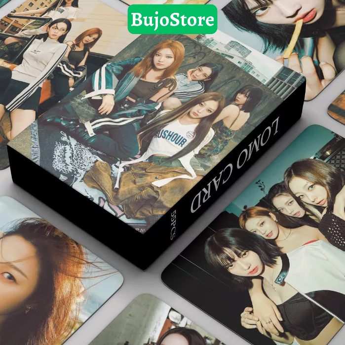 Bộ sưu tầm 54 lomo card AESPA MY WORLD KARINA nhóm nhạc Album bo góc cửa hàng kpop BujoStore