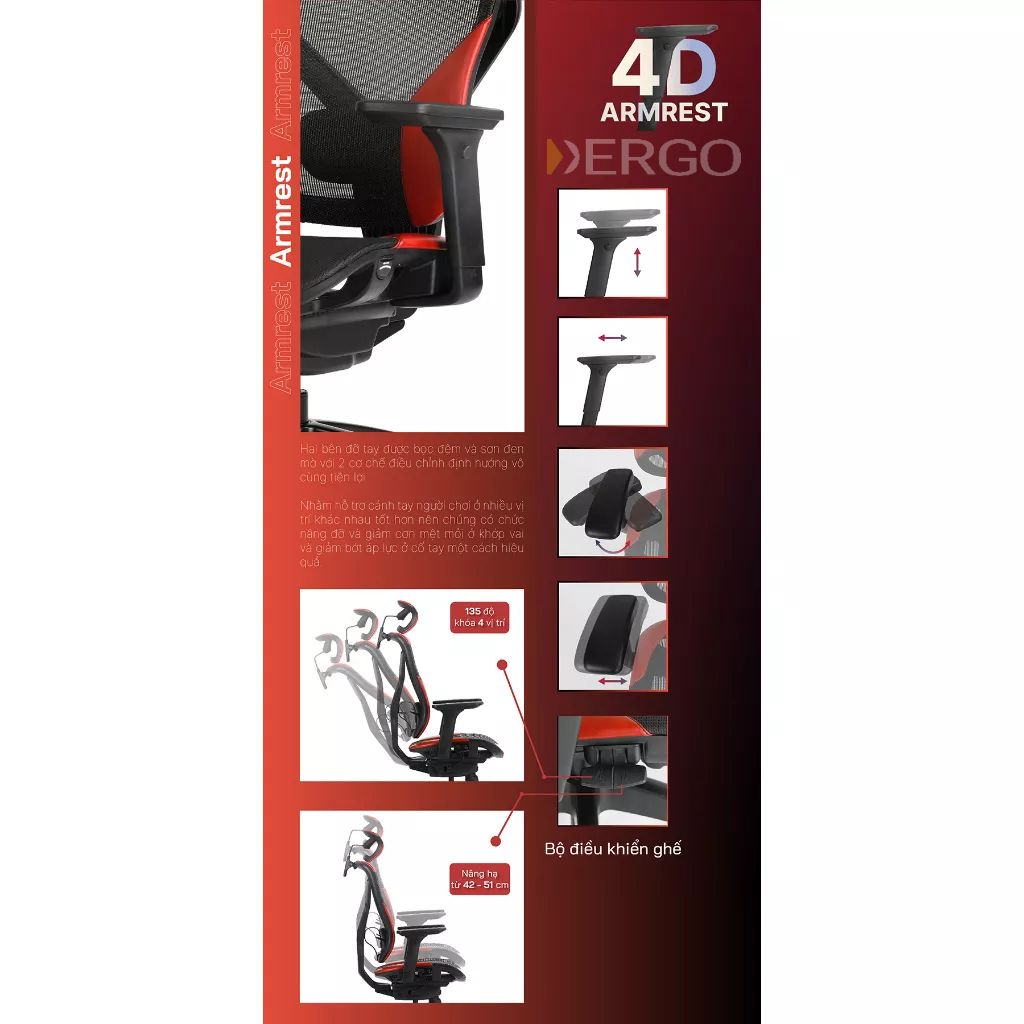 Ghế Công Thái Học Ergonomic DERGO GTChair Vida M Gaming