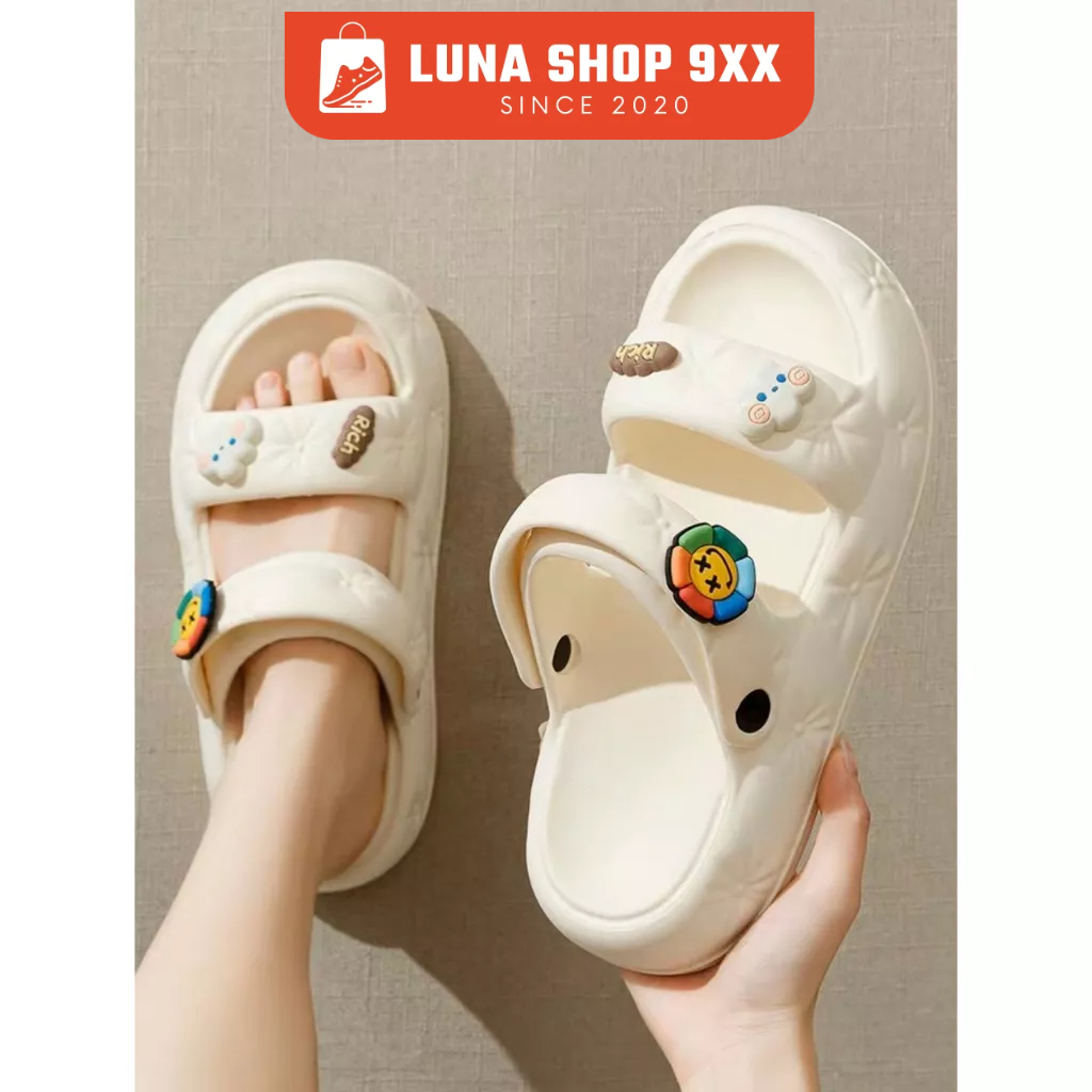 Dép Sandal Đế Bằng Cao 4 Cm , Dép Quai Hậu Nữ Đế Cao Chất Liệu EVA Siêu Nhẹ XiXiTiao TB533