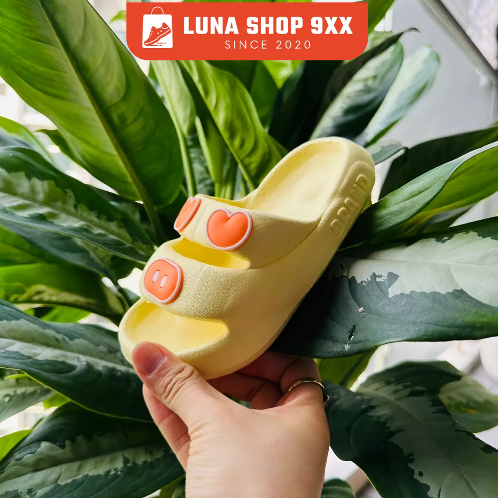 Dép Mẹ Và Bé Quai Ngang Hình Trái Tim Siêu Cute Đúc Siêu Bền Kiểu Dáng Unisex Cho Mẹ Và Bé MS6138