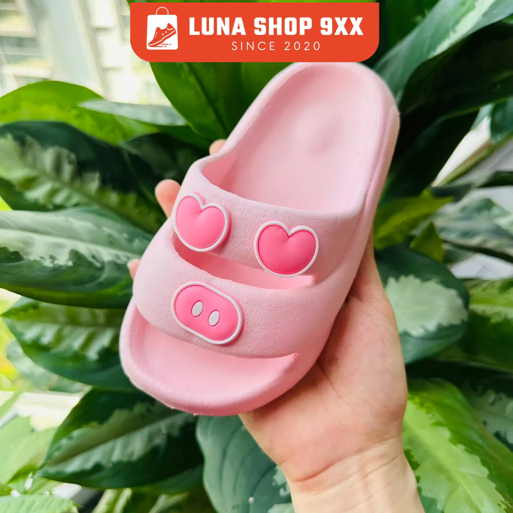 Dép Mẹ Và Bé Quai Ngang Hình Trái Tim Siêu Cute Đúc Siêu Bền Kiểu Dáng Unisex Cho Mẹ Và Bé MS6138