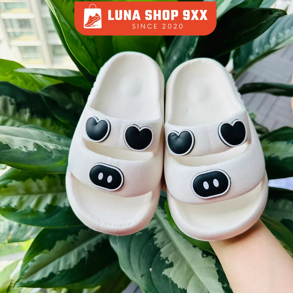 Dép Mẹ Và Bé Quai Ngang Hình Trái Tim Siêu Cute Đúc Siêu Bền Kiểu Dáng Unisex Cho Mẹ Và Bé MS6138