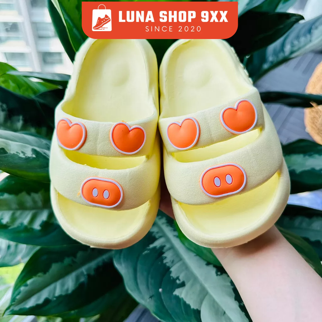 Dép Mẹ Và Bé Quai Ngang Hình Trái Tim Siêu Cute Đúc Siêu Bền Kiểu Dáng Unisex Cho Mẹ Và Bé MS6138