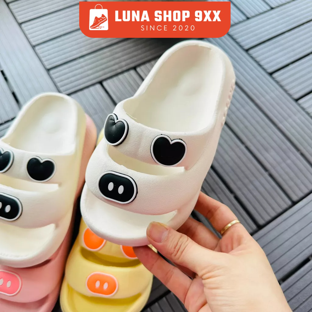 Dép Mẹ Và Bé Quai Ngang Hình Trái Tim Siêu Cute Đúc Siêu Bền Kiểu Dáng Unisex Cho Mẹ Và Bé MS6138