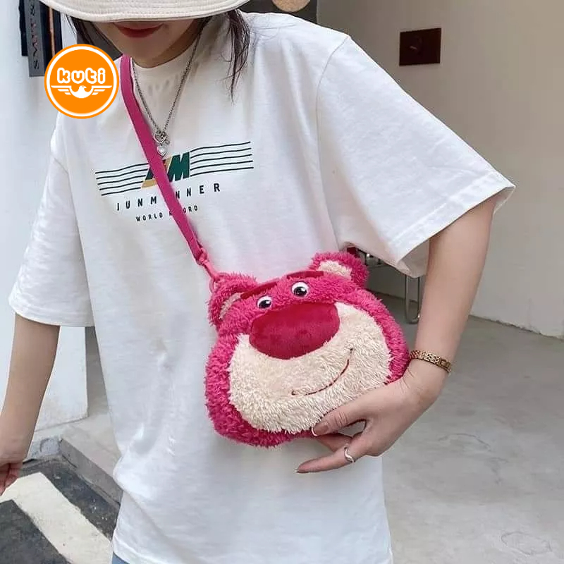 Túi tròn gấu hồng Losto