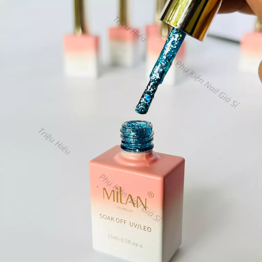 Sét sơn gel nhũ khổng tước 6 màu MILAN