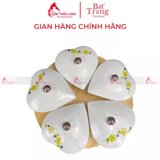 Khay mứt tết vẽ mai vàng gốm sứ Bát Tràng chính hãng Gốm Thiên Long MMV05