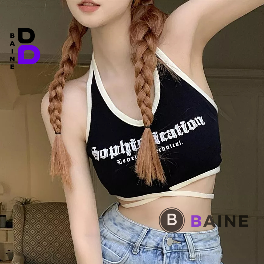 Áo Croptop Nữ YẾM VIỀN TRẮNG Chất Thun Borip Kiểu Sexy Nữ, Áo Thun Ôm Body In Hoạ Tiết Đẹp Tôn Dáng BAINE