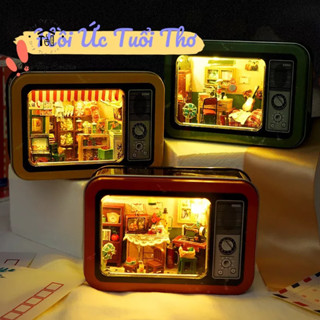 Quà tặng sinh nhật, đồ chơi mô hình DIY sáng tạo nhà gỗ búp bê kiến trúc nhà ở mini ngày xưa dạng hộp Hồi Ức Thuở  Xưa