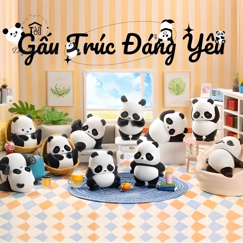 Quà tặng, sưu tầm, phụ kiện trang trí, đồ chơi blind box hộp mù ngẫu nhiên hoạt hình panda dễ thương Gấu Trúc Đáng Yêu