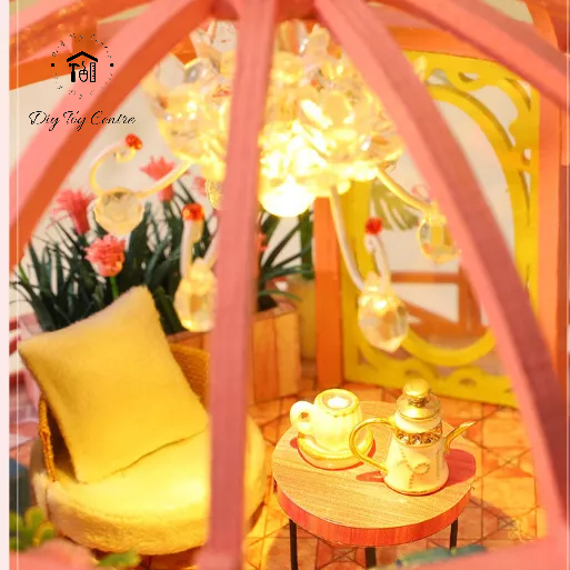 Đồ chơi mô hình DIY sáng tạo, đồ chơi mô hình nhà gỗ, nhà búp bê, shop búp bê tự lắp ghép thủ công trí tuệ Hoa và Cofee