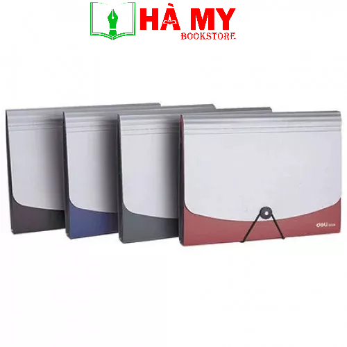 [Hỏa Tốc] kho 1000 Cặp tài liệu 12 ngăn túi bóng DELI E5558 - Nhà Sách Hà My
