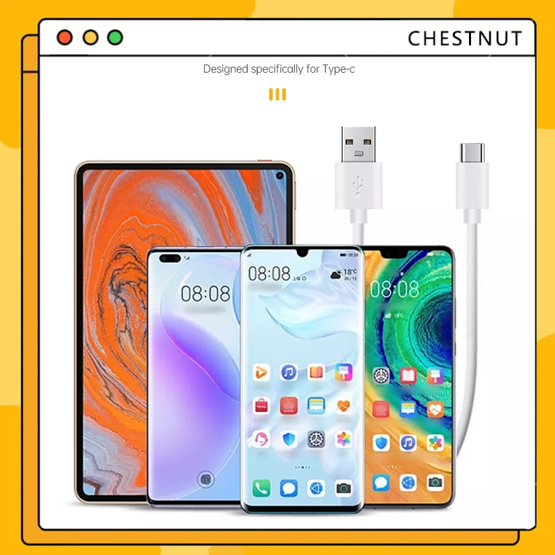 2A Cáp Sạc Type C USB 30cm  Cho điện thoại Samsung/OPPO/VIVO/Huawei/XiaoMi-CT