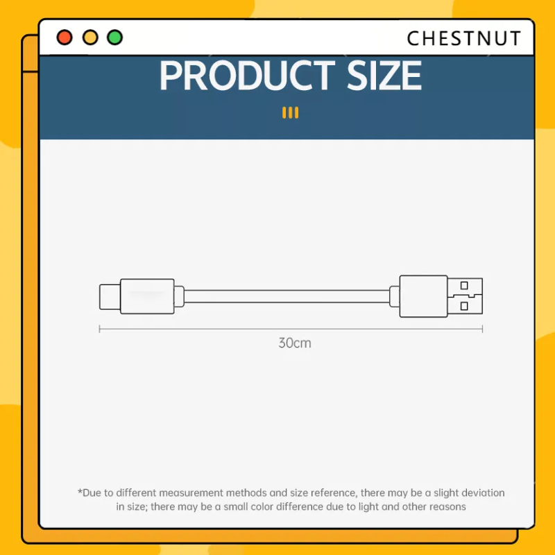 2A Cáp Sạc Type C USB 30cm  Cho điện thoại Samsung/OPPO/VIVO/Huawei/XiaoMi-CT