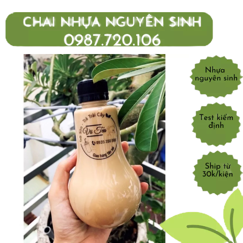 Chai nhựa hình bóng đèn 330ml fi28 kèm nắp | BigBuy360 - bigbuy360.vn