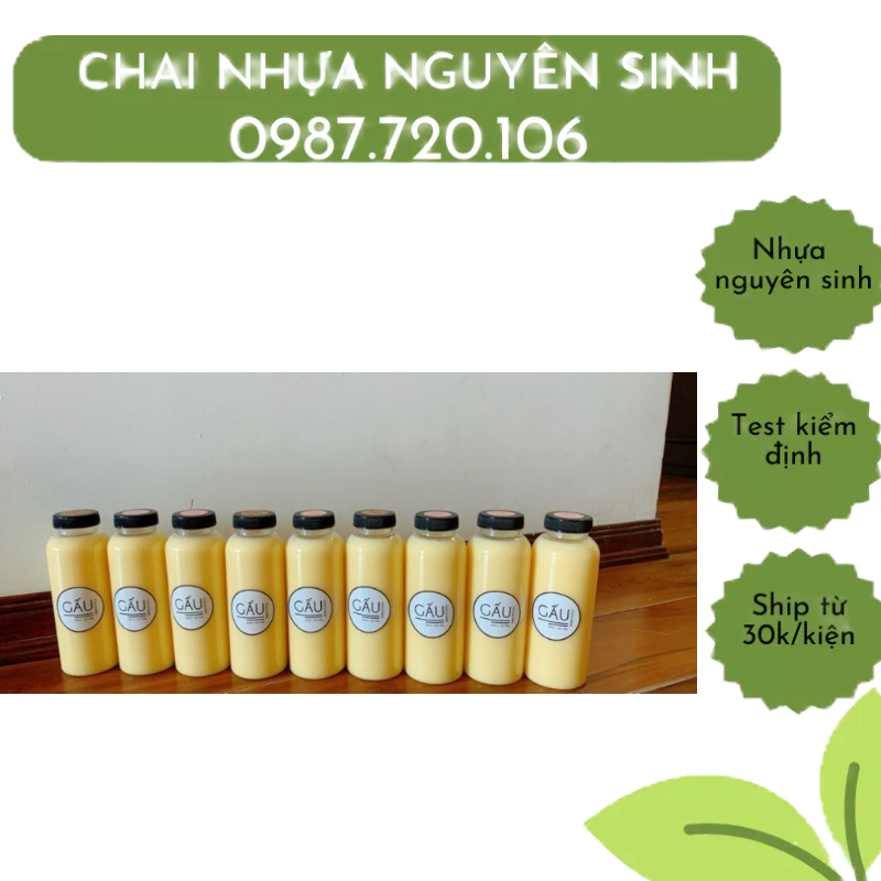 Chai nhưạ cổ rộng 330ml kèm màng Seal chống tràn và nắp | BigBuy360 - bigbuy360.vn