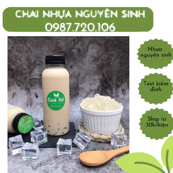 Chai Nhựa Đựng Trà Sữa 330ml Đã Kèm Nắp.Chai Tam Giác,Chai Vuông Dẹp,Chai Tròn,Chai Vuông. | BigBuy360 - bigbuy360.vn