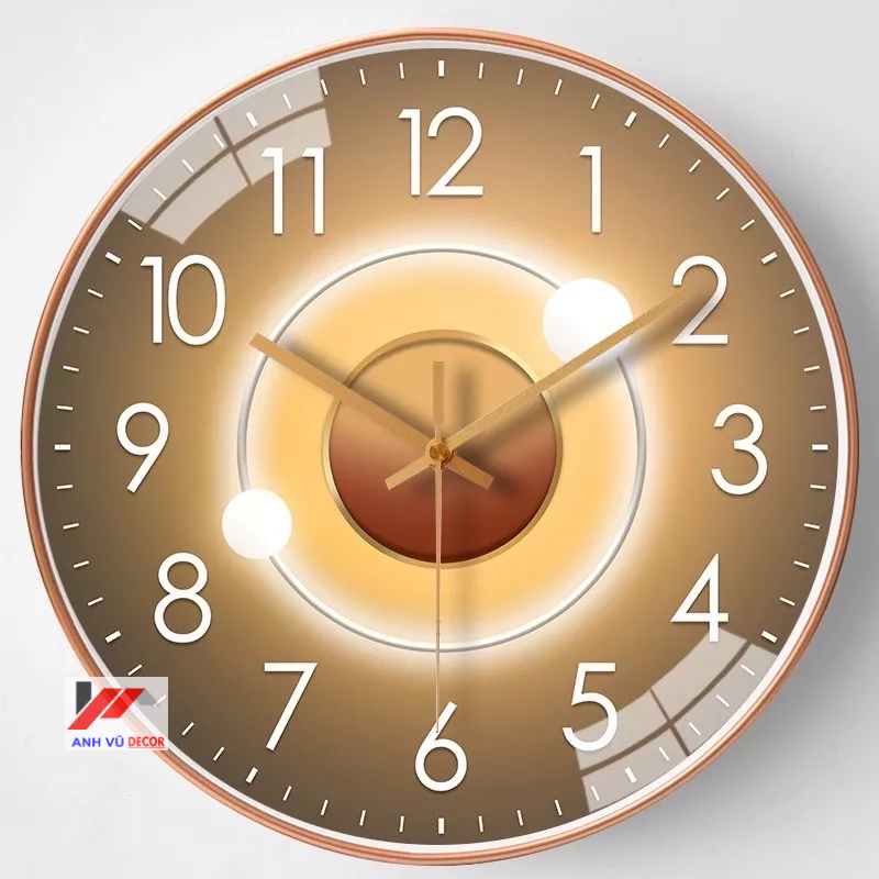 Đồng Hồ Tròn Tráng Gương Kim Trôi 5D Cao Cấp, Đồng Hồ Treo Tường Hiện Đại, Trang Trí Nhà Cửa Làm Quà Tặng Tân Gia