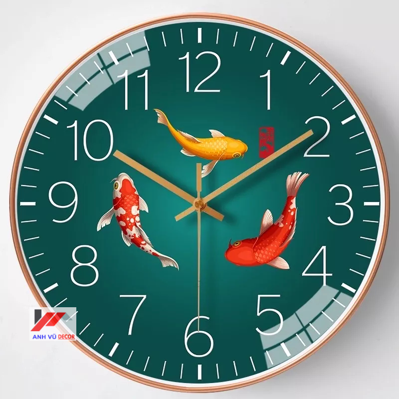 Đồng Hồ Tròn Tráng Gương Kim Trôi 5D Cao Cấp, Đồng Hồ Treo Tường Hiện Đại, Trang Trí Nhà Cửa Làm Quà Tặng Tân Gia