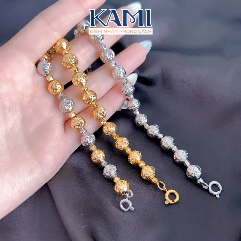 Lắc tay bi nhẹ 10 ly siêu sáng bền màu Kami