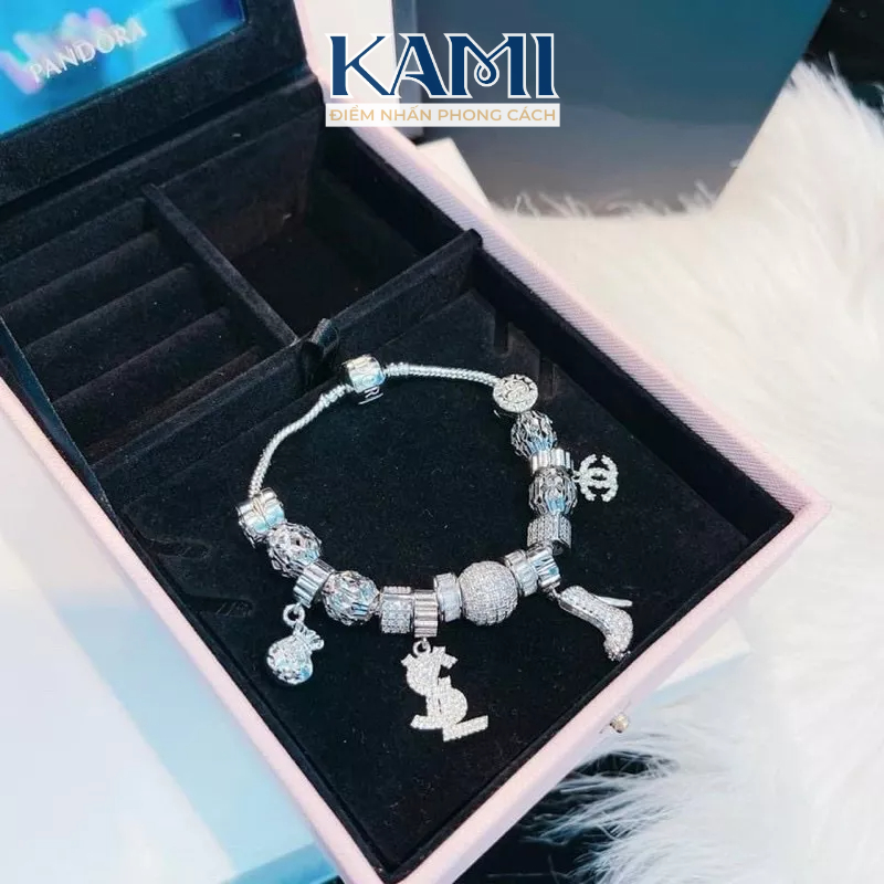 Vòng tay pan xi bạch kim cao cấp