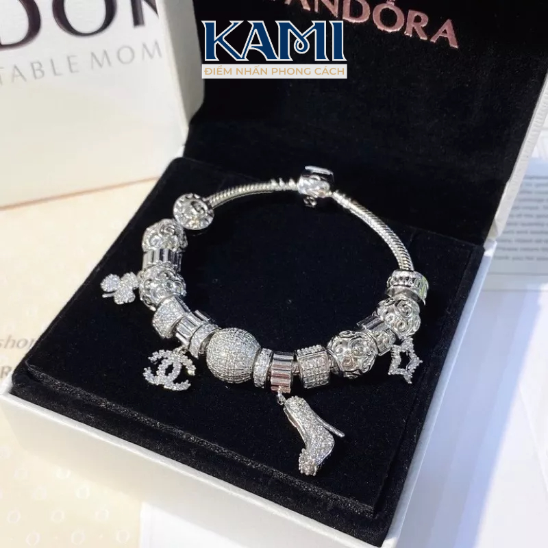 Vòng tay pan xi bạch kim cao cấp