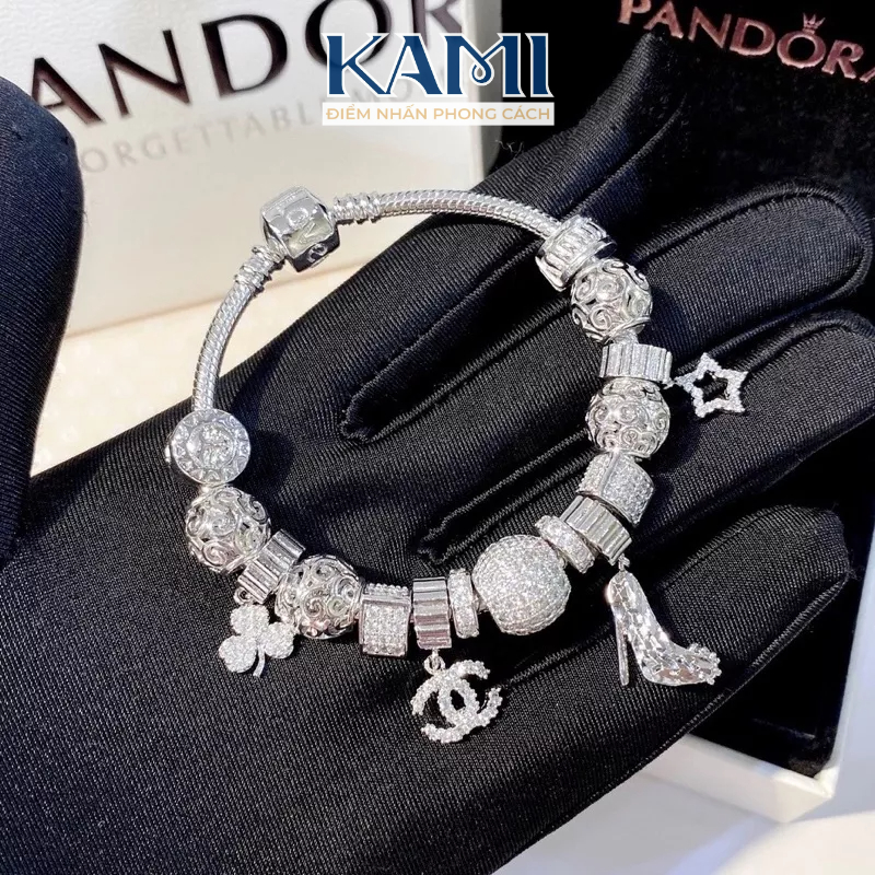 Vòng tay pan xi bạch kim cao cấp