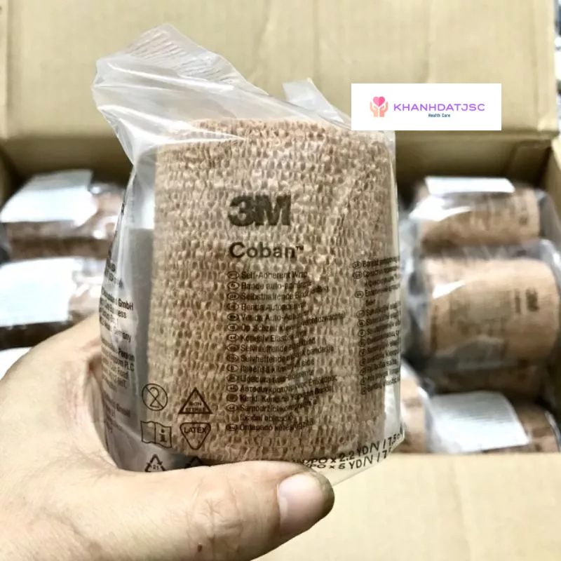Băng thun y tế tự dính vô trùng 3M Coban mã 1583, kt 75mm*4,5m